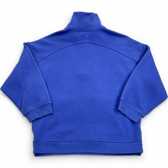 Lululemon Scuba Funnel Half Zip Blue Sweatshirt Pullover Oversize Women's XS / S - Picture 11 of 12